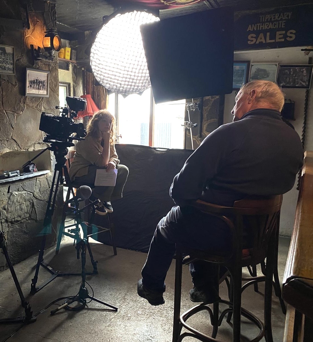 Molly Kiely on set